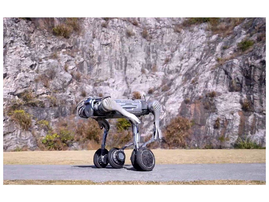 UNITREE B2-W s LiDARom – štvornohý robot s kolesami